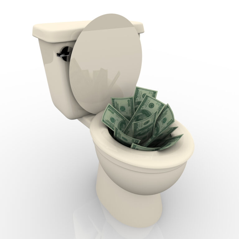 flush money down toilet